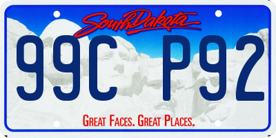 SD license plate 99CP92
