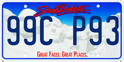SD license plate 99CP93
