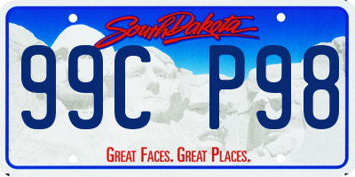 SD license plate 99CP98