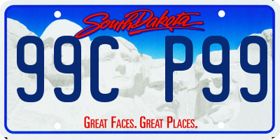 SD license plate 99CP99