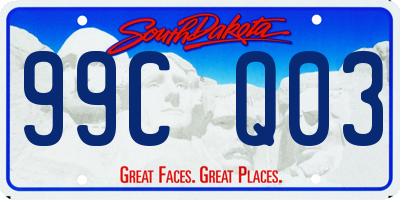 SD license plate 99CQ03