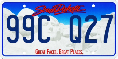 SD license plate 99CQ27