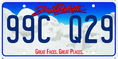 SD license plate 99CQ29