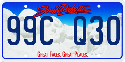 SD license plate 99CQ30