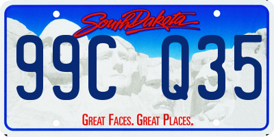 SD license plate 99CQ35