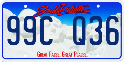 SD license plate 99CQ36
