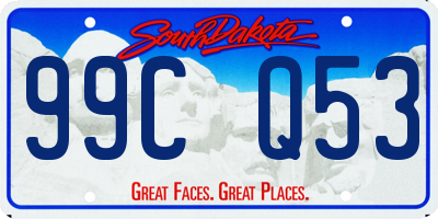 SD license plate 99CQ53