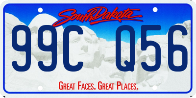 SD license plate 99CQ56