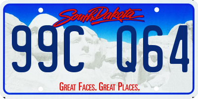 SD license plate 99CQ64