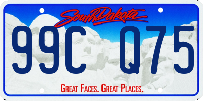 SD license plate 99CQ75