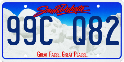 SD license plate 99CQ82