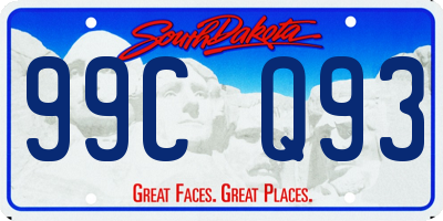 SD license plate 99CQ93