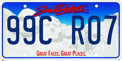 SD license plate 99CR07