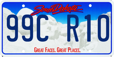 SD license plate 99CR10