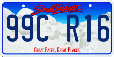 SD license plate 99CR16