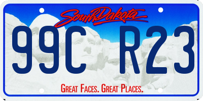 SD license plate 99CR23