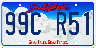 SD license plate 99CR51