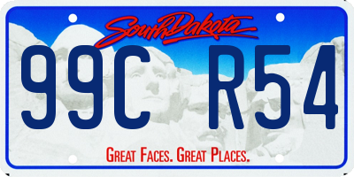 SD license plate 99CR54