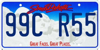 SD license plate 99CR55