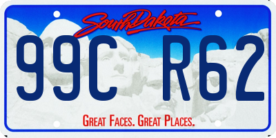 SD license plate 99CR62