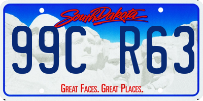 SD license plate 99CR63