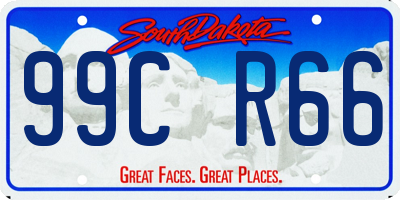 SD license plate 99CR66