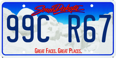 SD license plate 99CR67