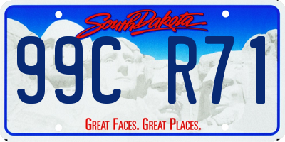 SD license plate 99CR71