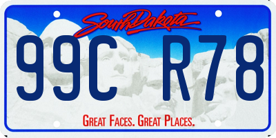 SD license plate 99CR78