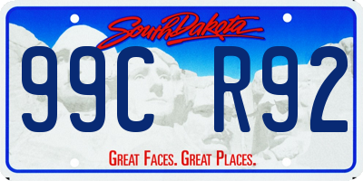 SD license plate 99CR92