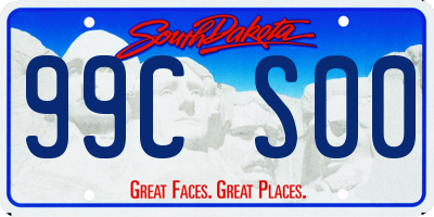 SD license plate 99CS00