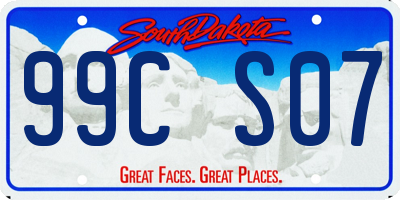 SD license plate 99CS07