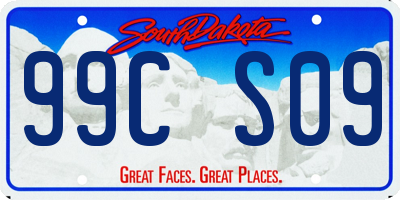 SD license plate 99CS09