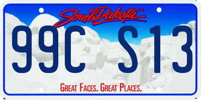 SD license plate 99CS13