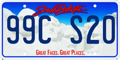 SD license plate 99CS20