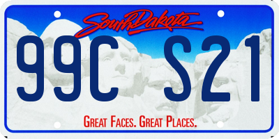 SD license plate 99CS21