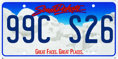 SD license plate 99CS26