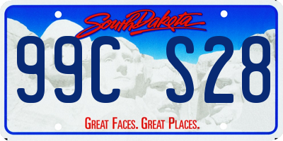 SD license plate 99CS28