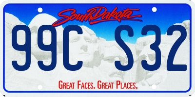 SD license plate 99CS32