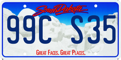 SD license plate 99CS35