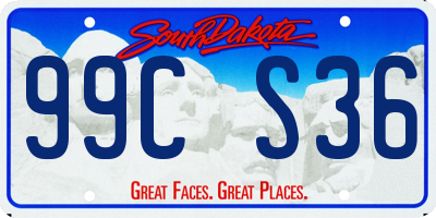 SD license plate 99CS36