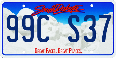 SD license plate 99CS37