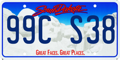 SD license plate 99CS38