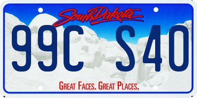 SD license plate 99CS40