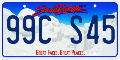 SD license plate 99CS45