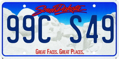 SD license plate 99CS49