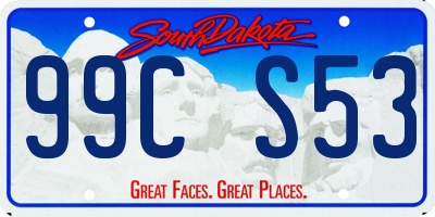 SD license plate 99CS53