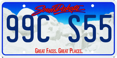 SD license plate 99CS55