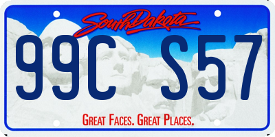 SD license plate 99CS57