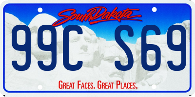 SD license plate 99CS69